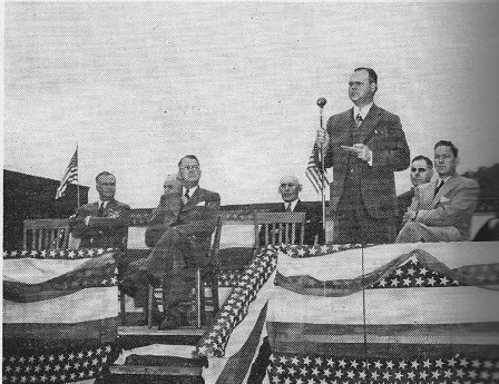 J.W. McMullen, Pittsburgh Works General Manager, presided over the groundbreaking ceremony and outlined the expansion plans to A-C employes.