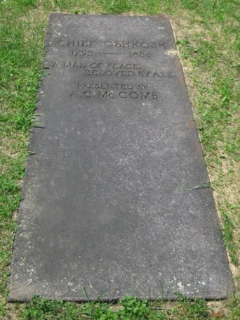 Marker Above Chief Oshkosh's Grave
