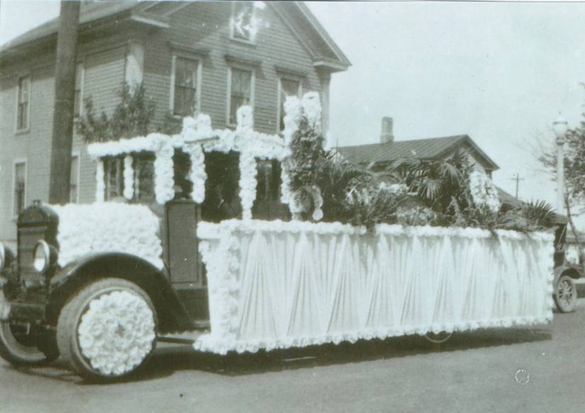 Truck carring the remains of Chief Oshkosh. (Courtesy of Dan Radig)