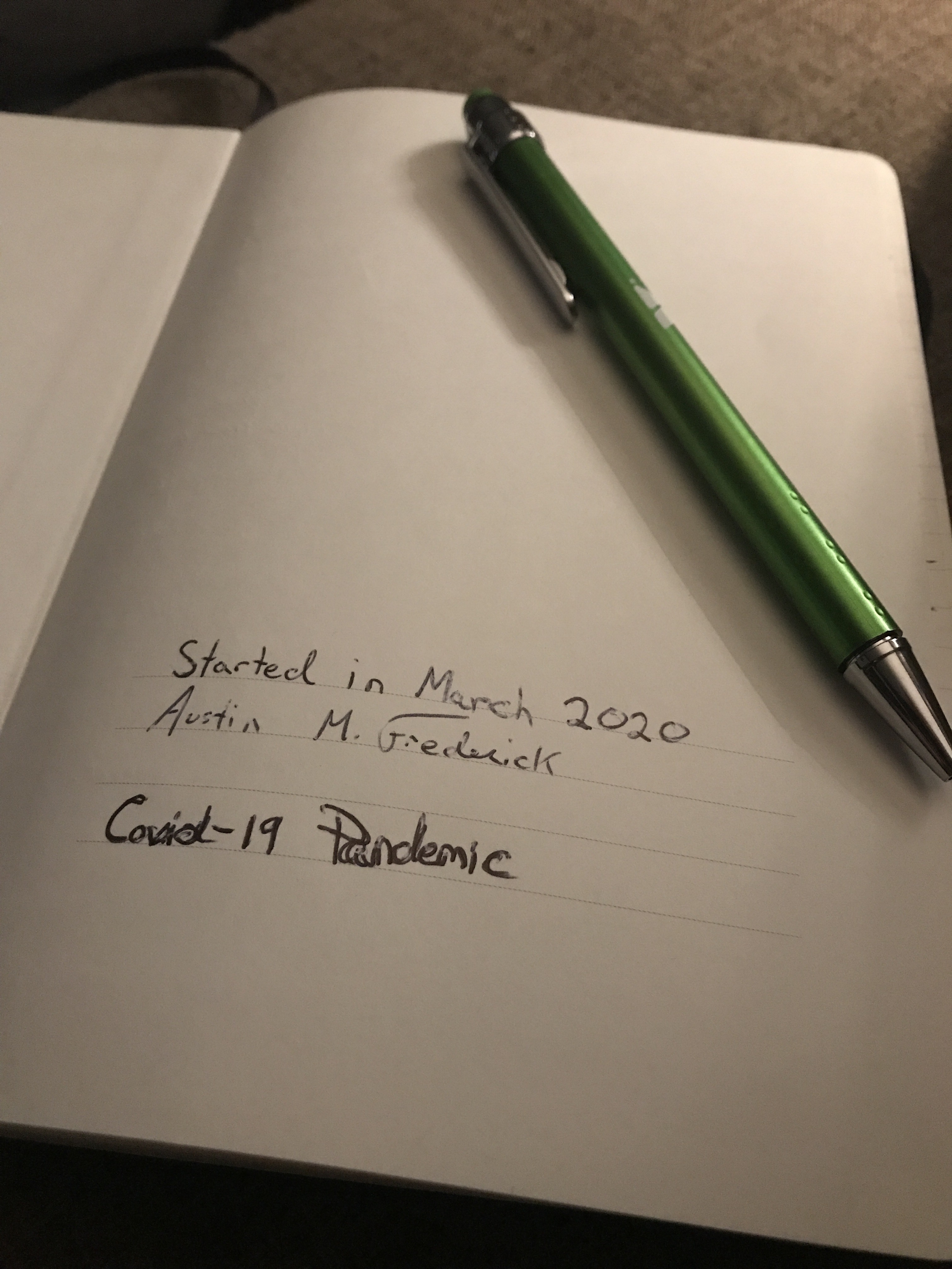 Covid-19 Journal Project – Austin M. Frederick